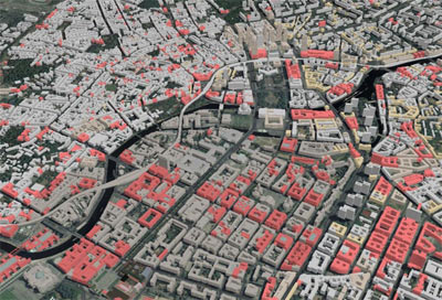 Stadtmodell, dreidimensionaler Stadtplan, virtueller Spaziergang durch Berlin, 3D-Stadtmodell, 3D-Modell, 3D-Modelle, 3D-Geoinformationen, Stadtinformation, Standortvermarktung, 2D-Geoinformationen, Geo-Informationen, Immobilienwirtschaft, Berlin Partner GmbH
