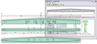 Tragwerksplanung, Hochbau, Brckenbau, Statiksoftware, Fertigteiltrger, DIN 1045-1, -Norm B4700, DIN Fachberichte, Betonstahl, Spannstahl, Betonwerkstoff, FE-Berechnungen