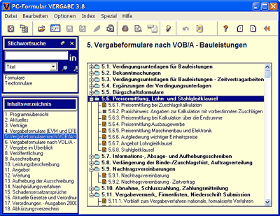 Vergabe, Vergabehandbuch VHB 2002, Bauleistungen, Auftragsvergabe, EVM, VOL, Ausschreibung,  Angebotsprfung, EFB, VHB, VOB, Zuschlag