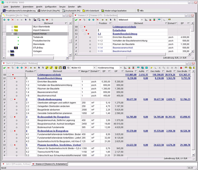 AVA, Kostencontrolling, Datenaustausch, California 3000, GAEB, NORM, STLB-Bau, STLB-BauZ, DBD, Baupreise, AS Architekten Service, Handwerksbetriebe, Baubetriebe, Kostenplanung, Fachingenieure, DBD-Baupreise