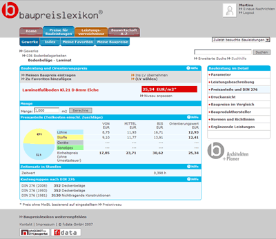 Baupreislexikon, Bauleistungen, Einheitspreise, Baurecht, Baupreise