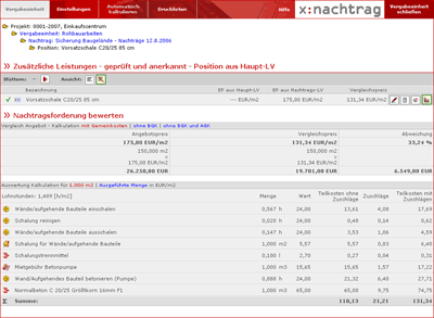 x:nachtrag, Auftraggeber, Kostenplanung, Nachtrge, Nachtragsforderung, Kalkulation, Vergabehandbuch, Nachtragspreise, VOB/B