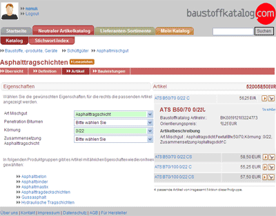 Baustoffkatalog, Baustoffe, Bauhilfsstoffe, Artikelkatalog, Preisinformationen, Werkzeuge, Baustoffhndler, Artikelinformationen, Artikelbestand